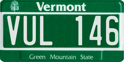 VT license plate VUL146