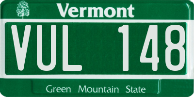 VT license plate VUL148
