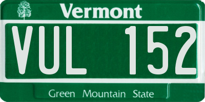 VT license plate VUL152