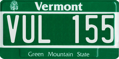 VT license plate VUL155