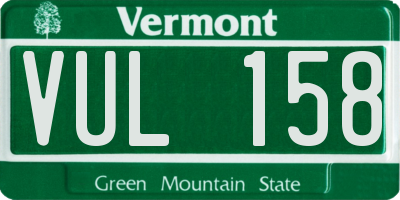VT license plate VUL158