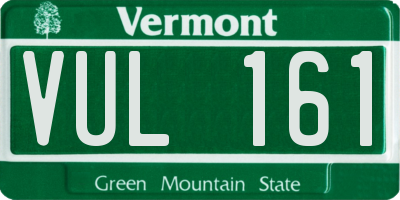 VT license plate VUL161