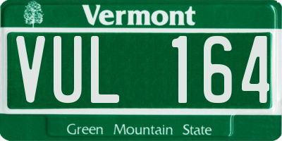 VT license plate VUL164