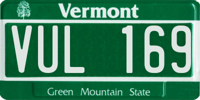 VT license plate VUL169