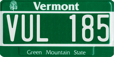VT license plate VUL185