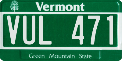 VT license plate VUL471