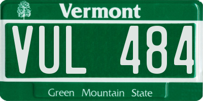 VT license plate VUL484
