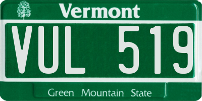 VT license plate VUL519