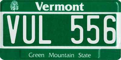 VT license plate VUL556