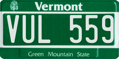 VT license plate VUL559