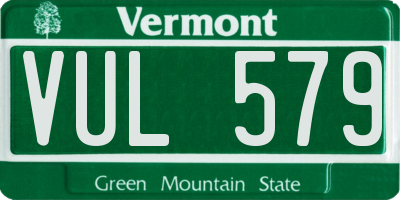 VT license plate VUL579