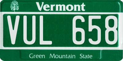 VT license plate VUL658