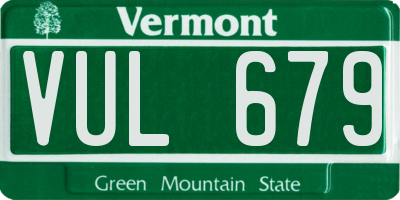 VT license plate VUL679