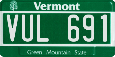 VT license plate VUL691