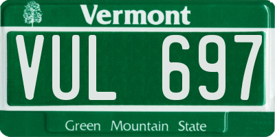VT license plate VUL697