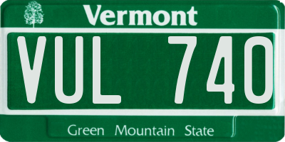 VT license plate VUL740