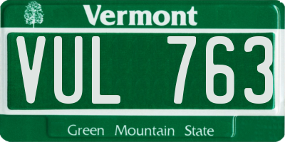 VT license plate VUL763