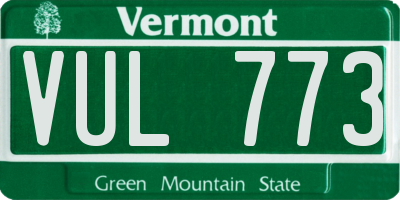 VT license plate VUL773