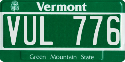 VT license plate VUL776