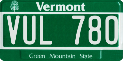 VT license plate VUL780