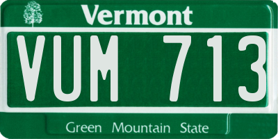 VT license plate VUM713
