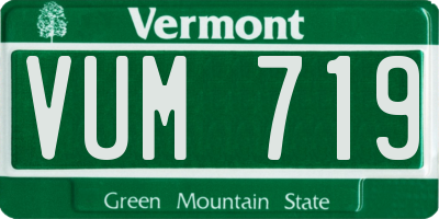 VT license plate VUM719