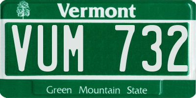 VT license plate VUM732