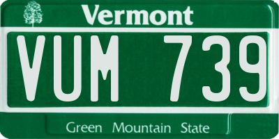 VT license plate VUM739