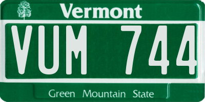 VT license plate VUM744