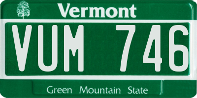 VT license plate VUM746
