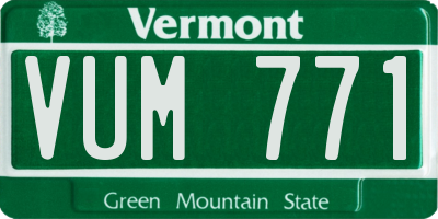 VT license plate VUM771
