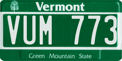 VT license plate VUM773