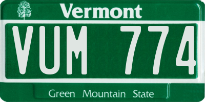 VT license plate VUM774