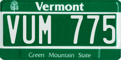 VT license plate VUM775