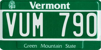 VT license plate VUM790