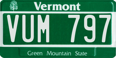 VT license plate VUM797
