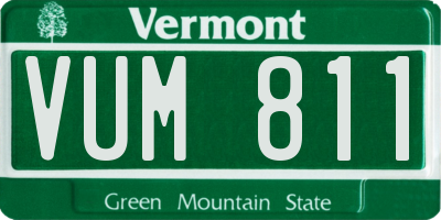 VT license plate VUM811