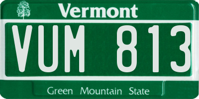 VT license plate VUM813
