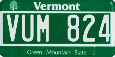 VT license plate VUM824