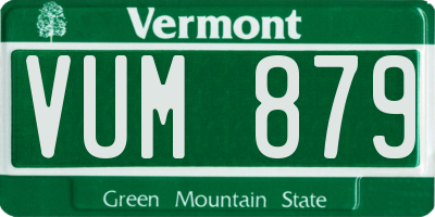 VT license plate VUM879