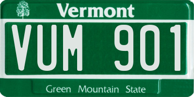VT license plate VUM901