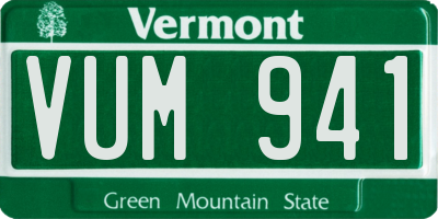 VT license plate VUM941