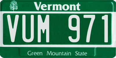 VT license plate VUM971