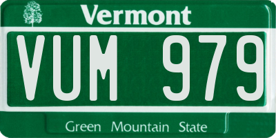 VT license plate VUM979