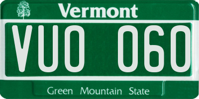 VT license plate VUO060