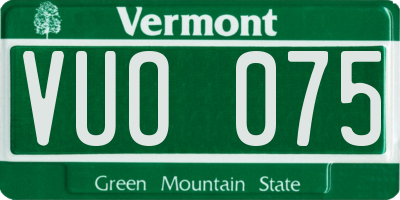 VT license plate VUO075