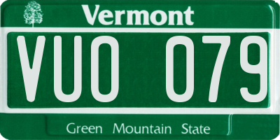 VT license plate VUO079