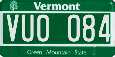 VT license plate VUO084