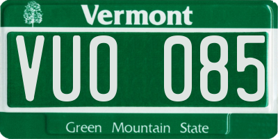 VT license plate VUO085