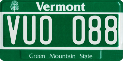 VT license plate VUO088
